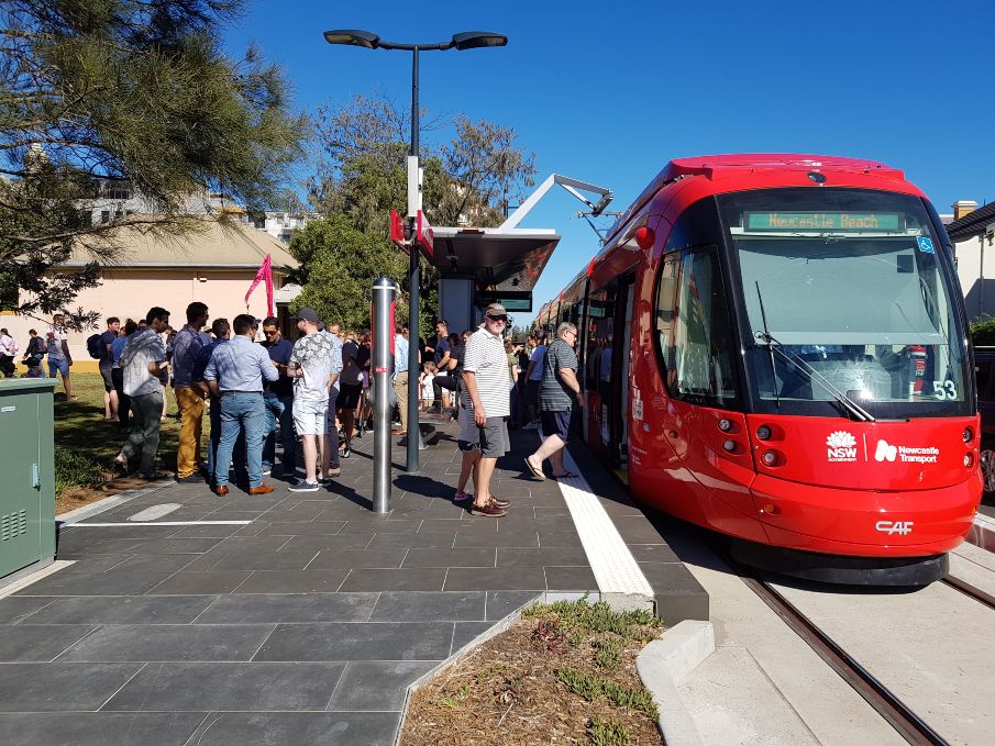 Newcastle Light Rail officially enters passenger service