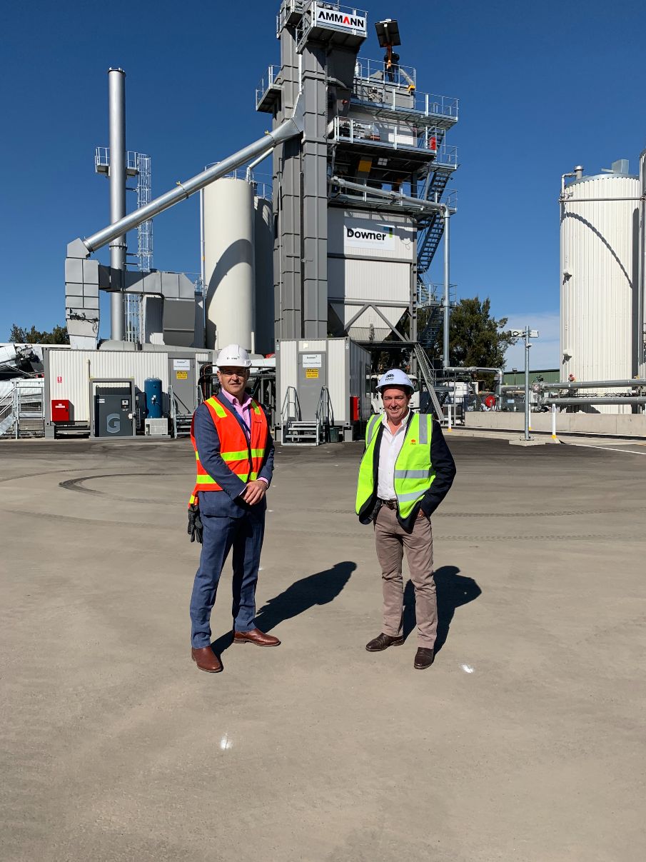 Dante Cremasco, Downer EGM Road Services and The Hon. Paul Toole MP at the new plant