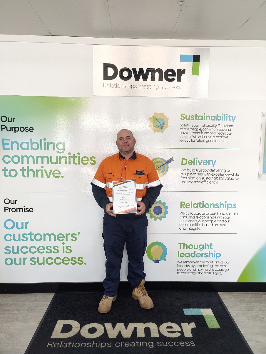 Downer has the Welding Coordinator of the Year